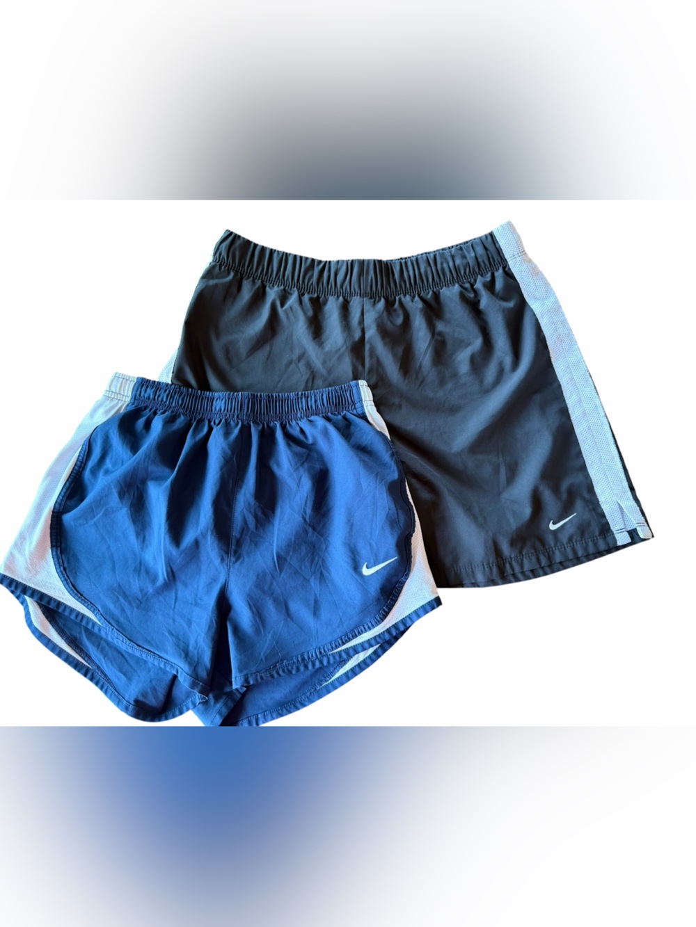 Nike Dri-FIT Running Shorts Bundle Womens Small Blue Black Athletic Shorts Set